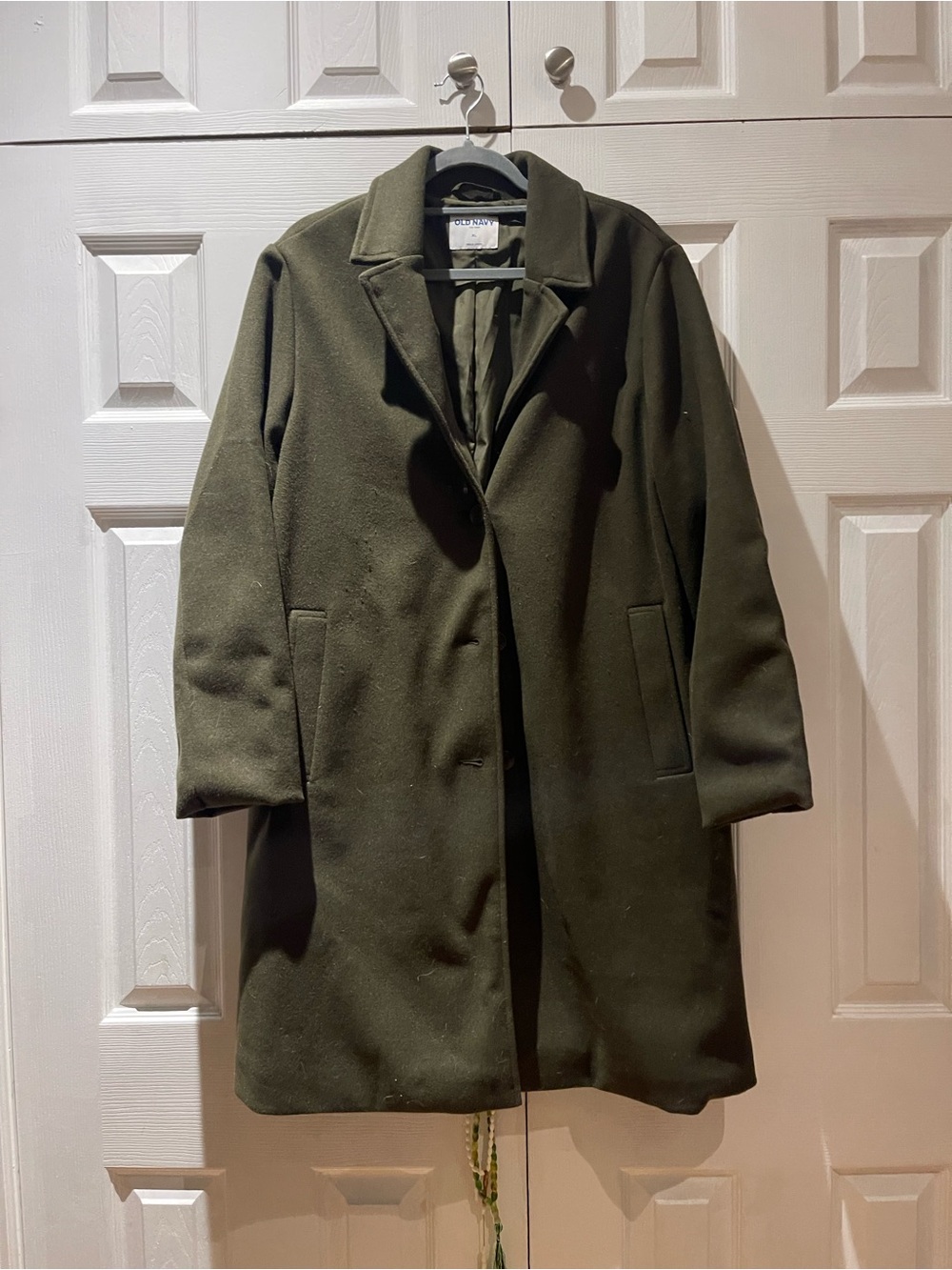 Old Navy Olive Green Wool Coat